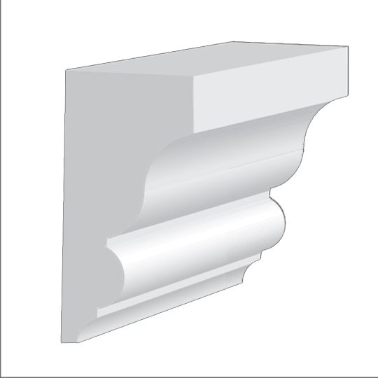Royal Building Products 1-3/8" x 2-3/4" x 16' 7937 PVC Band Mould