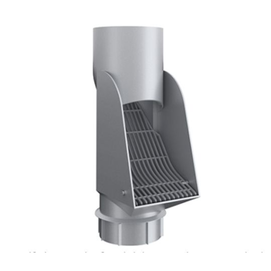 Nordic Steel Gutters 4" Steel Self Cleaning Inline Leaf Chute — NODCHUTE045AM