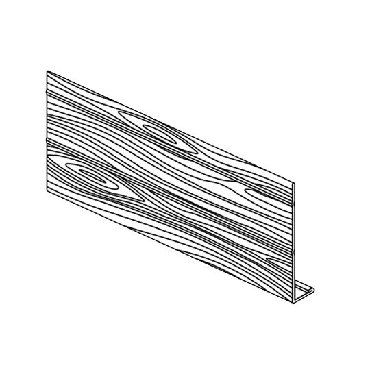 Klauer Manufacturing Company 8" x 12' Classic Steel Woodgrain Fascia — KLAWGSTLFGR8