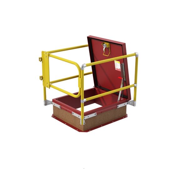 TRI-BUILT Roof Hatch Safety Railing with Front Chain — Roof Hatches — TRITBSRCAY3630FC