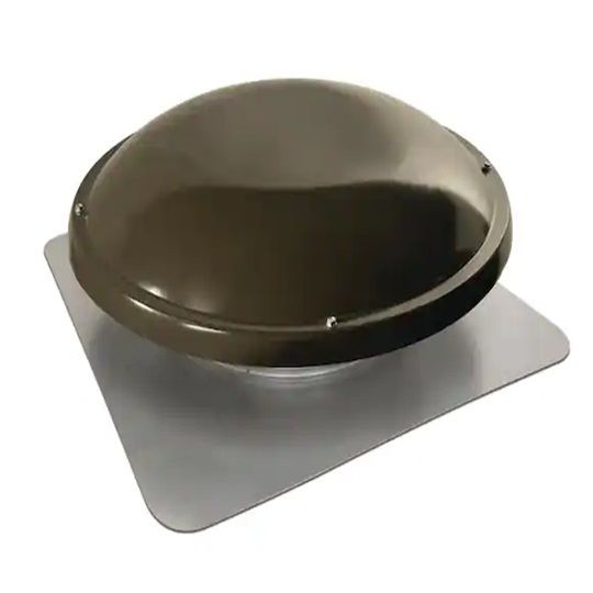 GAF MasterFlow Roof-Mounted Power Attic Vent with Humidistat/Thermostat - 1,250 Cfm — Ventilation and Drainage — GAFERV5WWHT