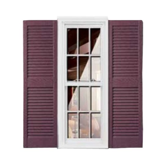 Girardin Moulding Straight Top Louver Style Shutters — GIRSTLV12X55BU