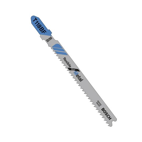 Bosch 3" 14 Tpi Flexible for Metal T-Shank Jig Saw Blade - Package of 5