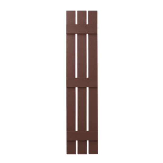 Mastic 12" x 35" Board & Batten Standard 3-Board Shutters - Open Style — ACOVIN3O123538