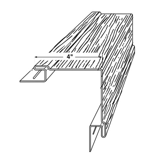 Mastic 4" x 3/4" x 10' Universal Outside Corner Post - Woodgrain Finish — ACOAWOP06812
