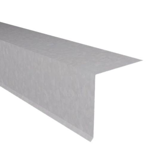 Able Sheet Metal 28 Gauge x 1-1/2" x 2" Galvanized Roof Edge with Drip