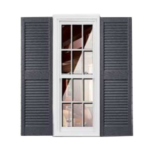Girardin Moulding Straight Top Louver Style Shutters — GIRSTLV14X59CH