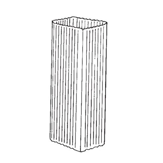 Berger Building Products 26 Gauge 3" x 4" x 10' Square Corrugated Paint Grip Steel Downspout