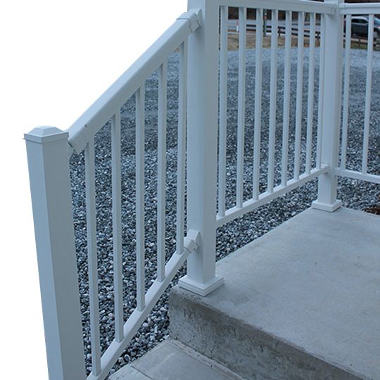 Color Guard Railing Systems 42" x 4' Lincoln Aluminum Straight Rail — COGWH424LR