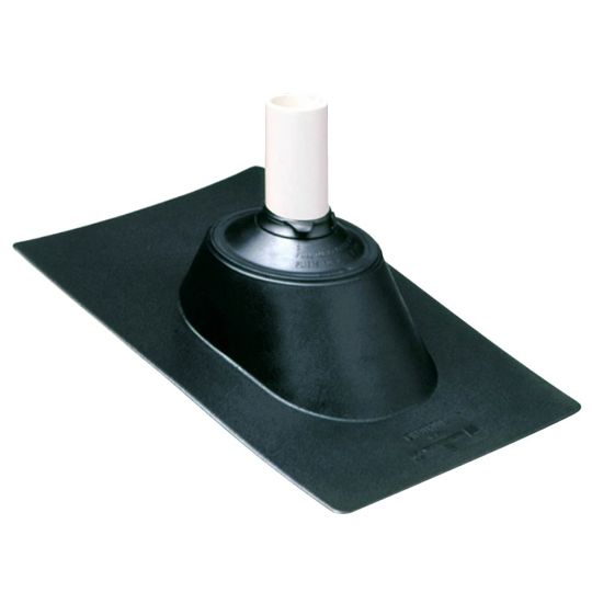 TRI-BUILT Hard Plastic Adjustable Roof Pipe Flashing — Flashings — TRIHRDPFPL34BL