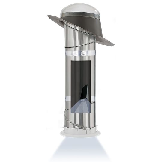 Velux Pitched Rigid Sun Tunnel Skylight with Acrylic Dome & Night Light — VELTMR010000SL
