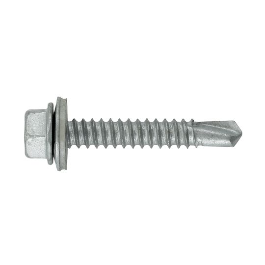 SFS Intec #14 x 1-1/4" Self-Drill Screw with 1/4" Hex Washer Head