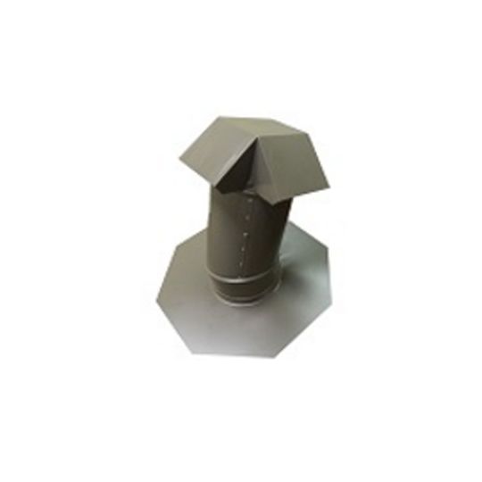 DOT Metal Products 4" Galvanized Steel Straight Roof Jack for 3/12 Pitch
