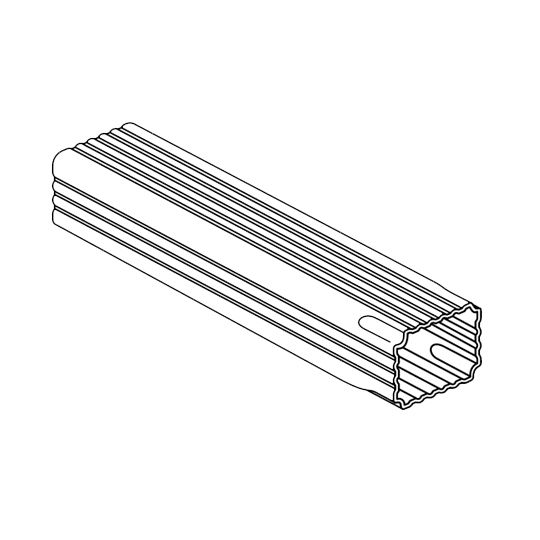 Klauer Manufacturing Company 3" x 3" x 10' Classic Steel Downspout — KLA3X3SCDSSTCB