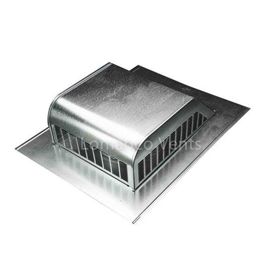 Lomanco Model 750-G Heavy-Duty Galvanized Steel Slant Back Static Roof Louver — Ventilation and Drainage — LOM750GMI