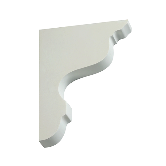 Fypon Molded Millwork 6" P x 8" H x 1-1/2" W Smooth Cove/Arch Bracket