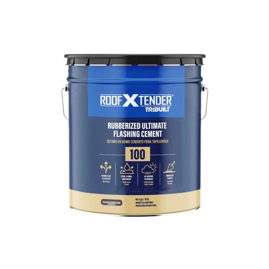 TRI-BUILT Roof X Tender Intermediate Grade 100 Ultimate Rubberized Flashing Cement — Adhesives, Caulks & Sealants — TRIRX100UIGFC5G