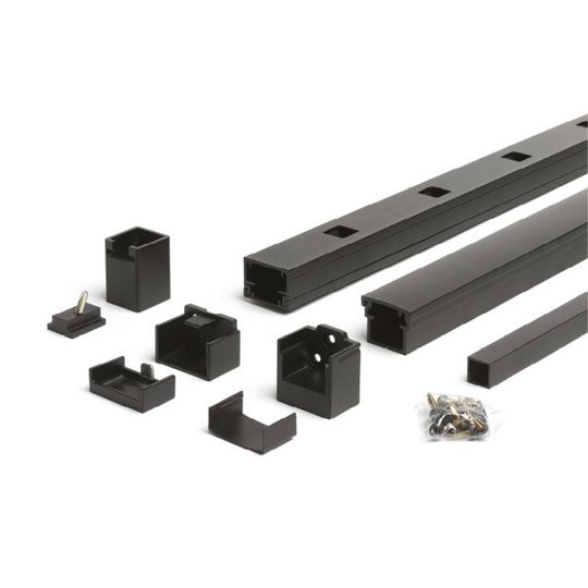Trex Signature Horizontal Rail Kit with Square Balusters — TRXSHRKSB842BK