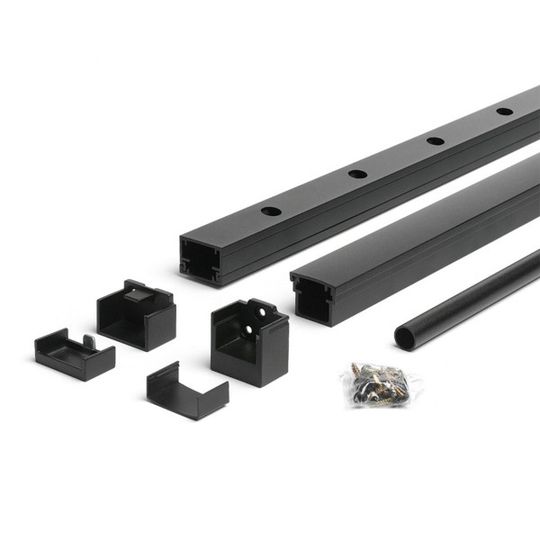 Trex Signature Horizontal Rail Kit with Round Balusters — TRXRHRKRB836BK