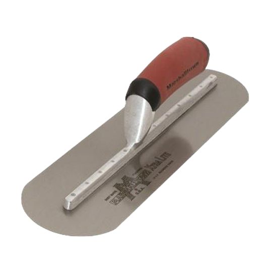 Marshalltown 14" x 4" Fully Rounded Finishing Trowel with Curved DuraSoft Handle