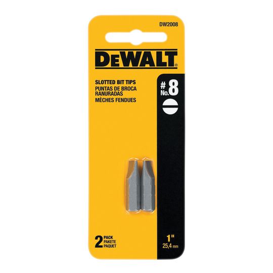 DeWalt #8 x 1" Slotted Insert Bit Tip