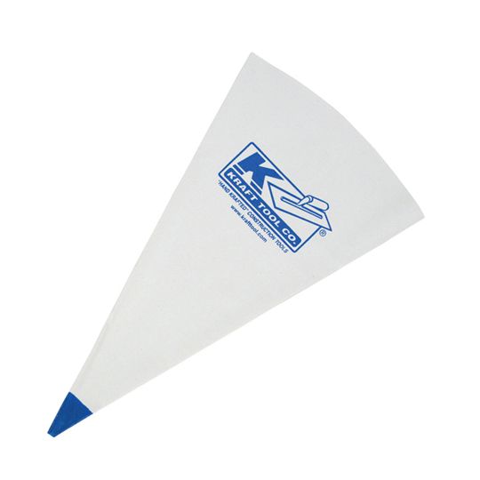 Kraft Tool 23" x 13" Poly-Lined Grout Bag with Blue Tip