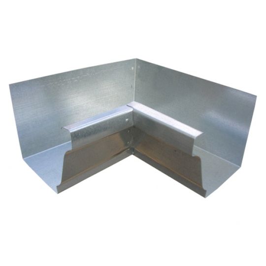 Berger Building Products 26 Gauge 5" K-Style Inside Galvanized Steel 90° Box Miter