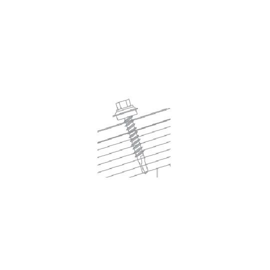 Central States Manufacturing #10 x 1" Metal-to-Wood Screw, 1/4" Hex Head - Bag of 250 — Metal Roofing — CESWS1BS250
