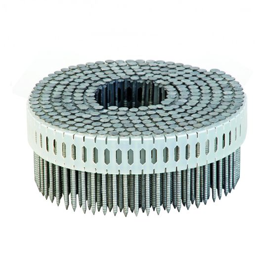 Duo-Fast 1-7/8" Hot Dipped Galvanized 0-Degree Coil Siding Ring Shank Nail - Box of 3,600