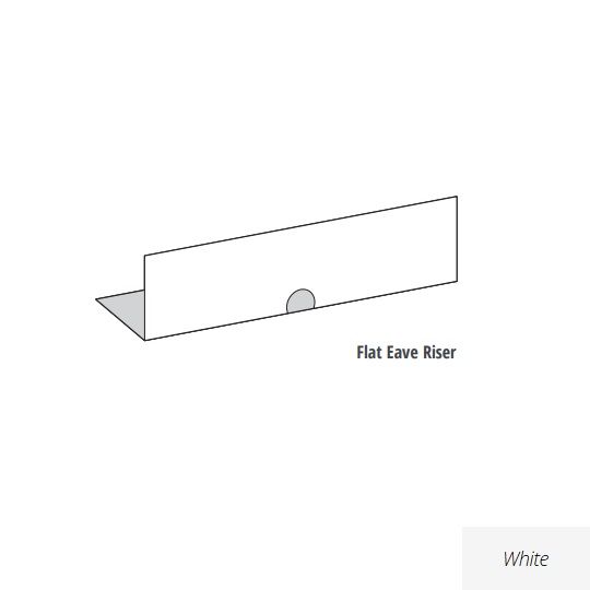 Eagle Roofing Products 1-1/2" Flat Eave Riser - 10' Section — EGLER7083WHT