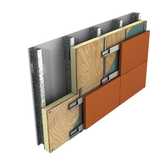 Hunter Panels 2.2" x 4' x 8' Xci Ply 5/8" Fire Retardant Treated Plywood Coated with Glass Facer Polyiso Insulation