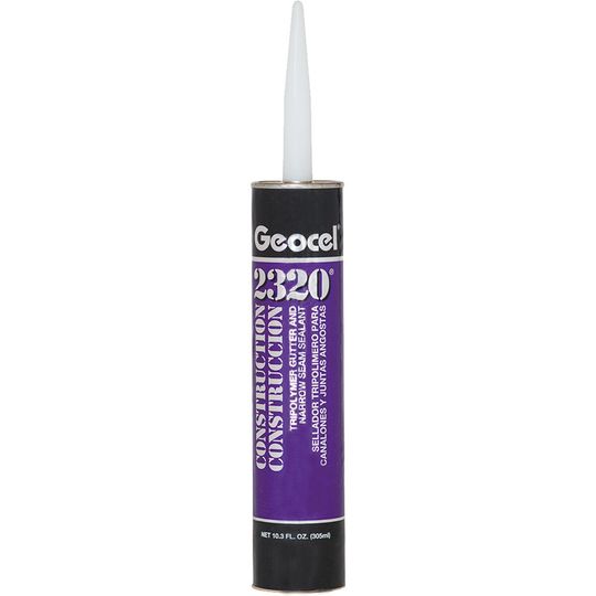 Geocel 2320 Construction Tripolymer Gutter & Narrow Seam Sealant - 10.3 Fl. Oz. Cartridge — Adhesives, Caulks & Sealants — GEO2320AG