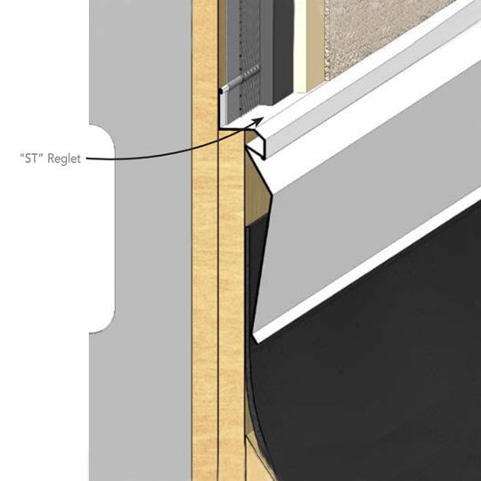 Fry Reglet 24 Gauge x 10' Galvanized "St" Stucco Reglet