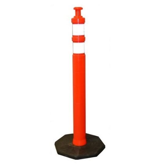 Roofmaster 42" Delineator Post with 7# Base and 3M Reflective Tape