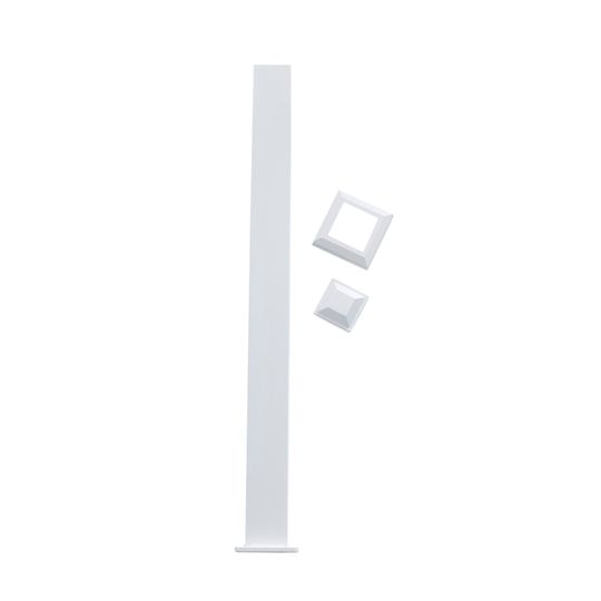 Color Guard Railing Systems 3" x 3" x 49" Lincoln Aluminum Post Kit — COGWHAPB49