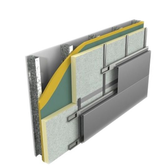 Hunter Panels 2.6" x 4' x 8' Xci Cg Coated Glass Facer Polyiso Insulation