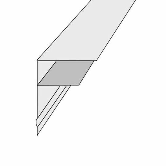 Alside 12'6" Aluminum Reverse Frieze Molding with 1/2" Receiving Channel — ASI10312665