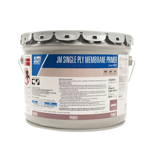 Johns Manville Low-VOC Single Ply Membrane Primer — JMCSPMBLVOC3