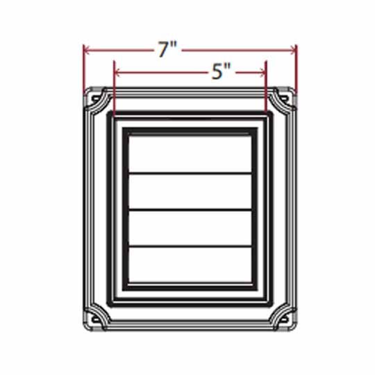 TRI-BUILT Scalloped Exhaust Vent for Insulated Siding — TRI035801263
