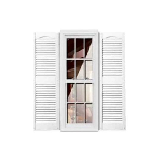 Girardin Moulding Cathedral Top Louver Shutters — GIRCTLV14X57WH