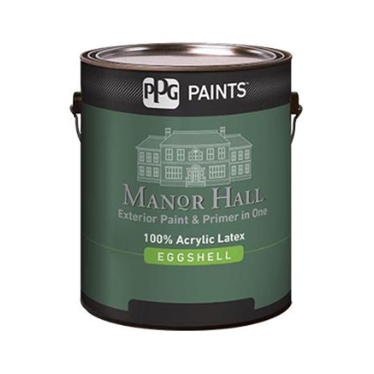 PPG Industries (70-340) Manor Hall Exterior Paint & Primer in One 100% Acrylic Latex Eggshell with Ultra Deep Base - 1 Gallon Can