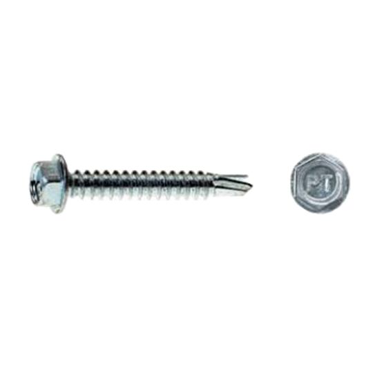 Pro-Twist 8 x 1/2" Hex Head Sheet Metal Screws with #2 Drill Point - 1 Lb. Box