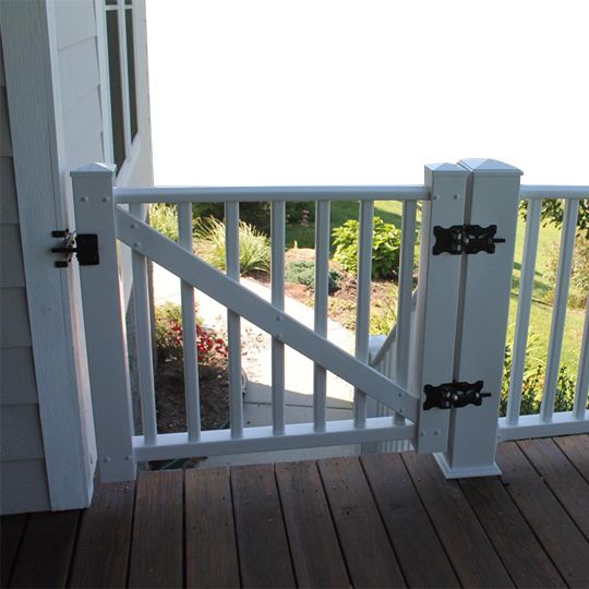 Color Guard Railing Systems 42" x 4' Classic Vinyl Gate — COGWG424CR