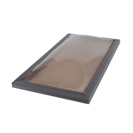 Sun-Tek 22.5" x 46.5" Miami Dade - Curb Mount Aluminum Bronze/Clear Lexan Skylight with Bronze Frame