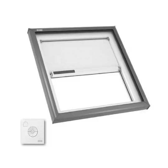 Velux Fixed Curb-Mounted Skylight With Low E - Solar Blind and Remote — VELFCM3434LAM