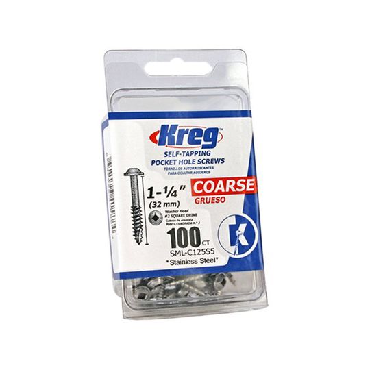 Kreg Tools #8 x 1-1/4" Stainless Steel Pocket Hole Screws - Pack of 100
