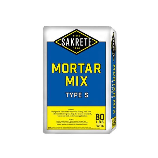 Sakrete Type S Mortar Mix Stucco - 80 Lb. Bag