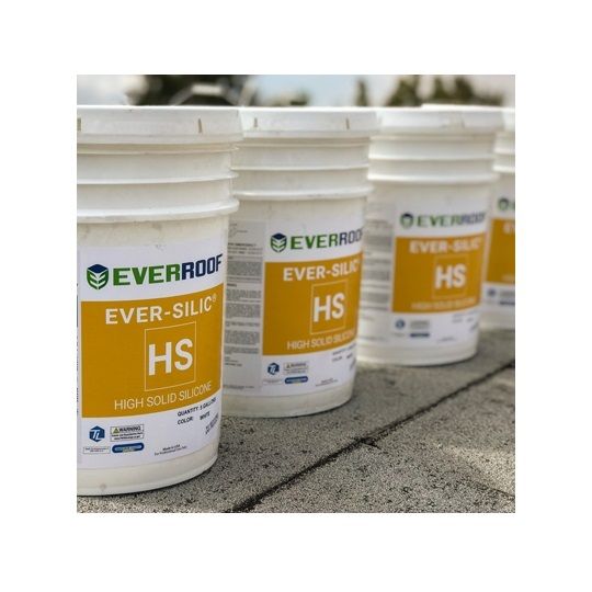 EVERROOF Products Ever-silic Hs Silicone Elastomer Cool Roof Top Coat - 5 Gallon Pail