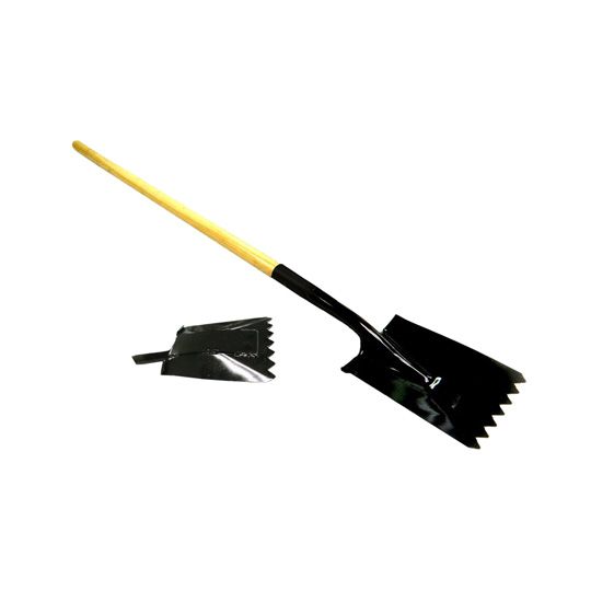 Roofmaster Notched Wood Handled Spade with Reinforced Back