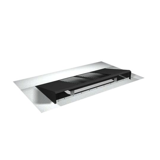 Able Sheet Metal 2-1/2" x 22" Low Profile Glider Vent with 1/4" Mesh & Shake Base — Ventilation and Drainage — ABMGVNTCHSH